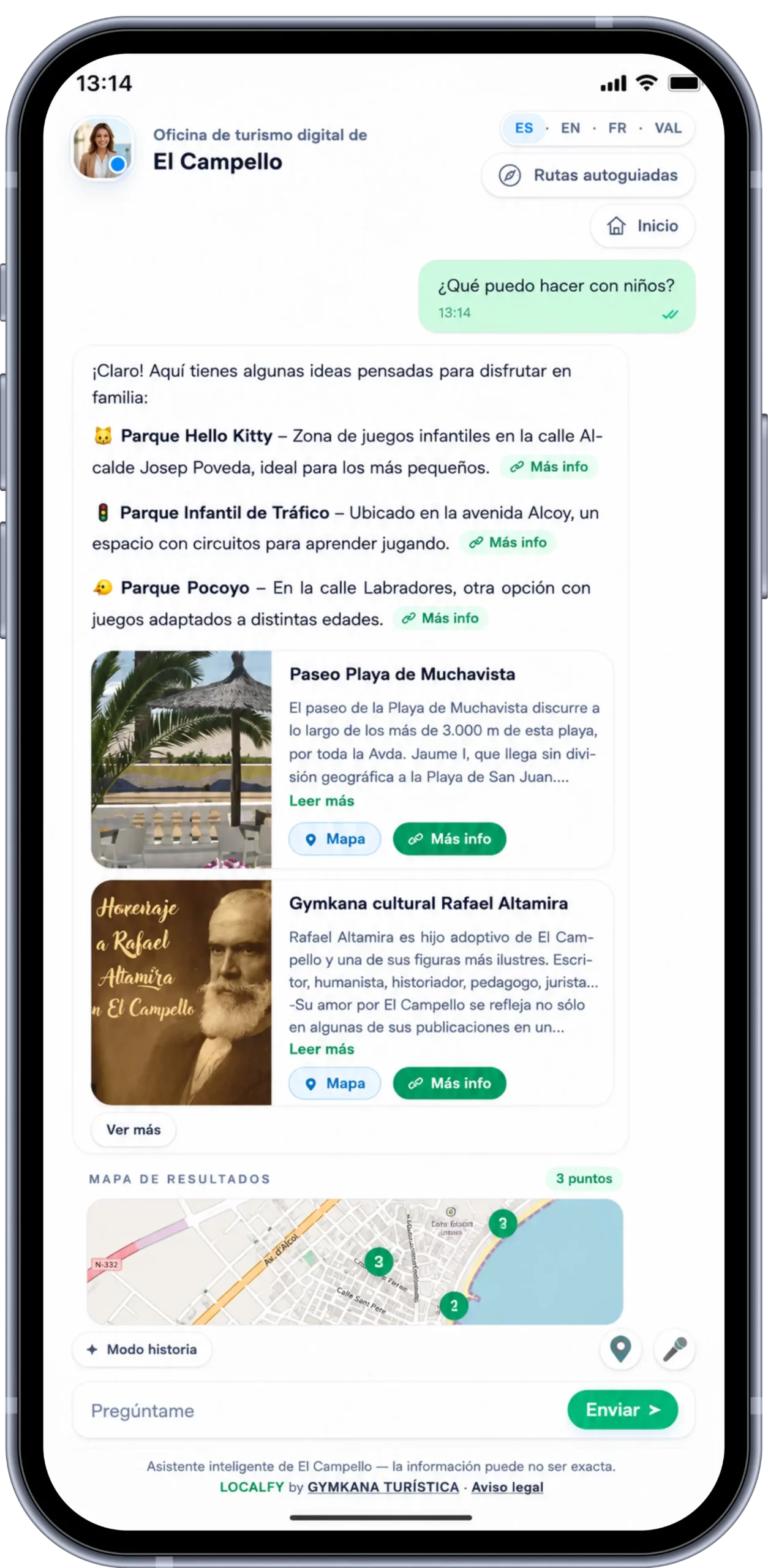 Localfy en funcionamiento